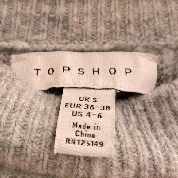 TOPSHOP Rib-Knit Cropped Sweater Size S - Picture 6 of 7